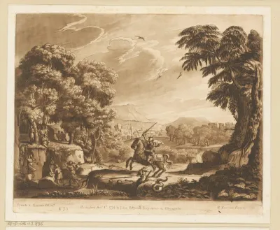 Landschap met H. Joris vechtend met de draak