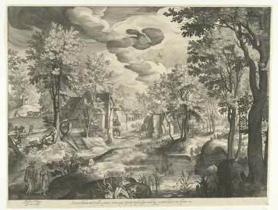 Landschap met Hagar en Ismaël