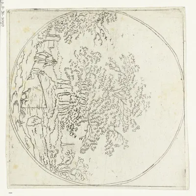 Landschap met hengelaar
