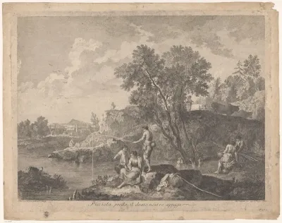 Landschap met hengelaar. Naar F. Zuccarelli