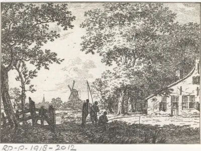 Landschap met hengelaars