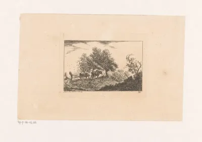 Landschap met herder en zijn koeien