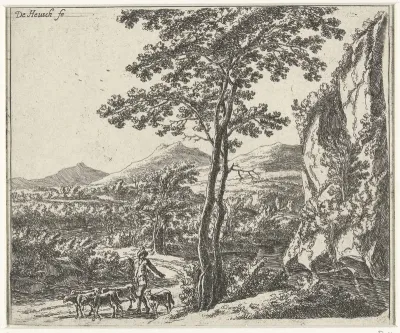Landschap met herder en zijn kudde