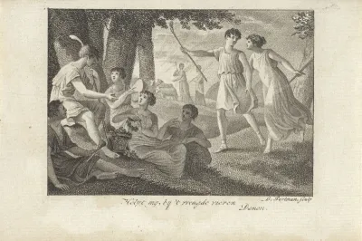 Landschap met herders en herderinnen