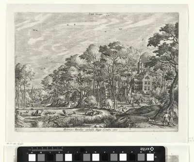 Landschap met herders en jagers