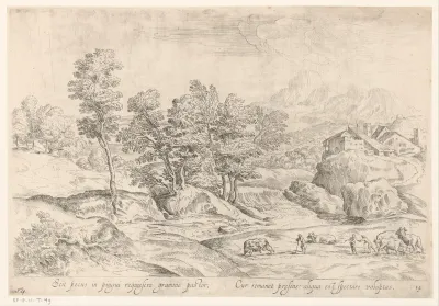 Landschap met herders en runderen