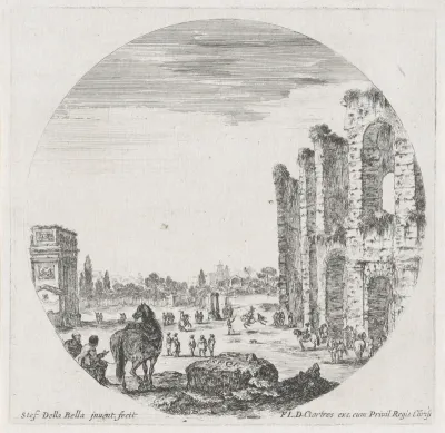 Landschap met het Colosseum en de Boog van Constantijn