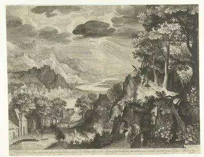 Landschap met het offer van Abraham
