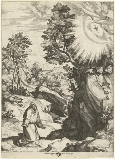 Landschap met het visioen van de H. Franciscus van Assisi