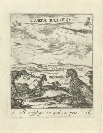Landschap met honden