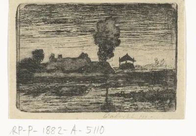 Landschap met hooiberg