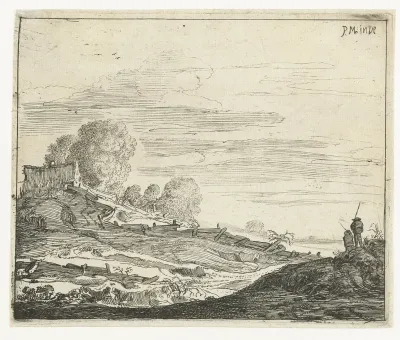 Landschap met huis
