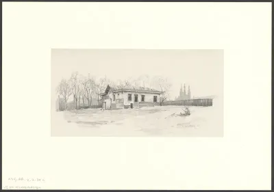 Landschap met huis en Posthoornkerk