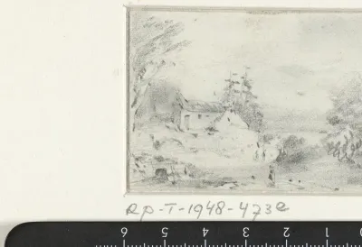 Landschap met huis