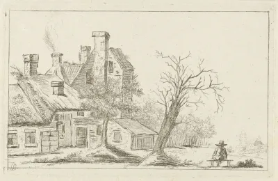 Landschap met huizen