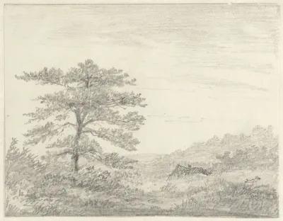 Landschap met hut