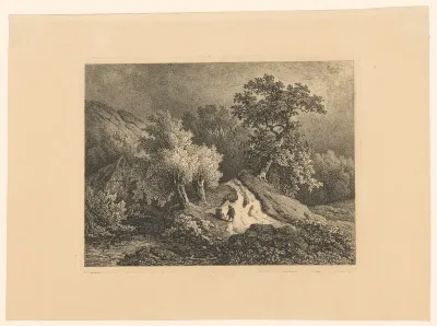 Landschap met hut