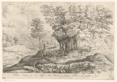 Landschap met jagers