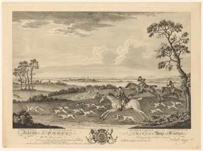 Landschap met jagers en jachthonden