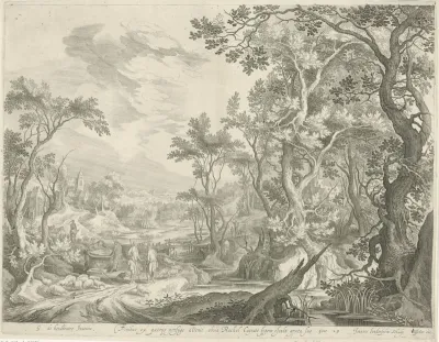 Landschap met Jakob bij de waterput van Haran