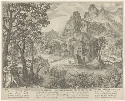 Landschap met Juda en Tamar