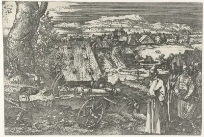 Landschap met kanon