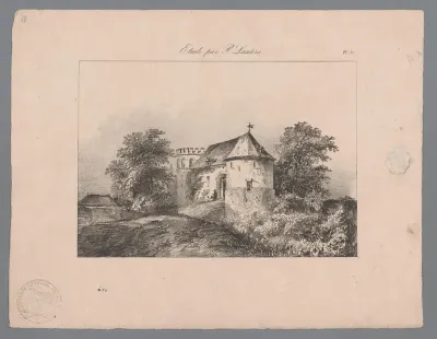 Landschap met kasteel of stadspoort
