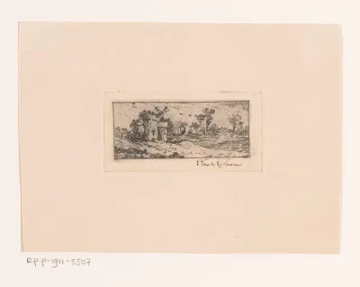 Landschap met kasteelruïne