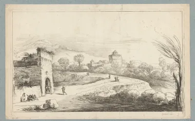 Landschap met kasteelruïne