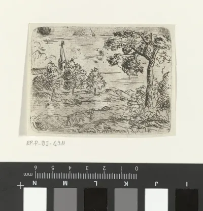 Landschap met kerk