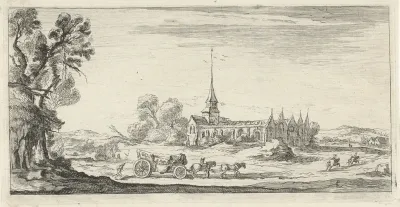 Landschap met klooster