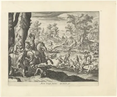 Landschap met klopjachten