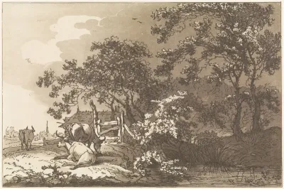 Landschap met koeien