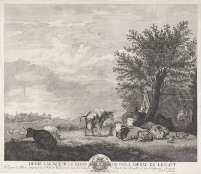 Landschap met koeien