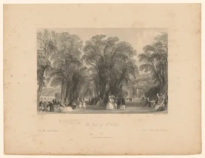 Landschap met koeien en herders