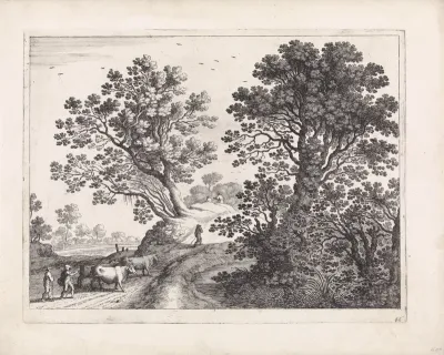 Landschap met koeiendrijvers
