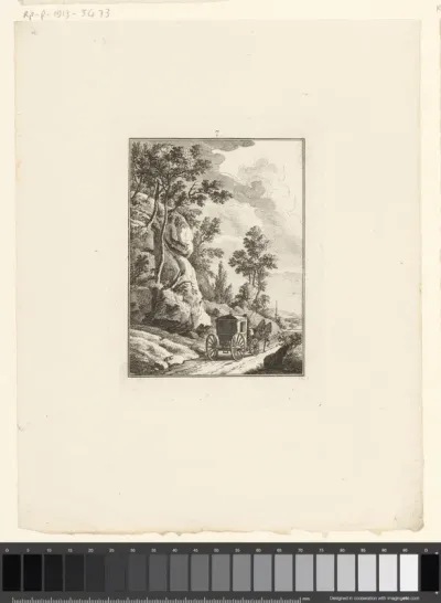 Landschap met koets