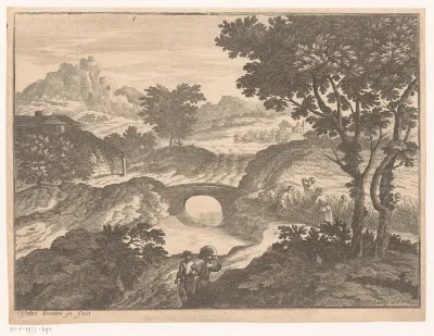 Landschap met korenoogst