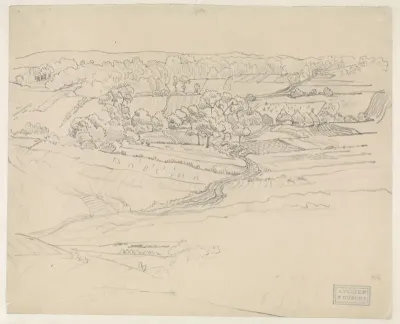 Landschap met kronkelweg