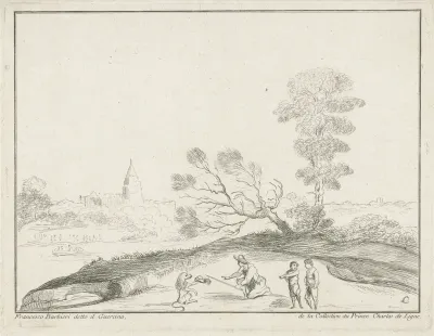 Landschap met leeuw
