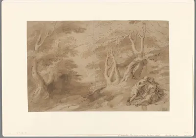 Landschap met liefdespaar