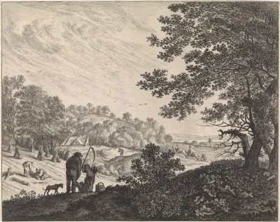 Landschap met maaiers