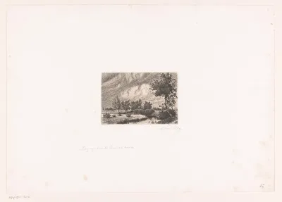 Landschap met meanderende beek