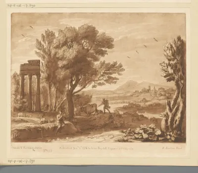 Landschap met Mercurius die het vee van Apollo steelt