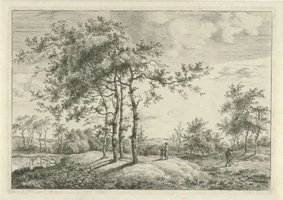 Landschap met moeder en kind