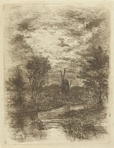Landschap met molen