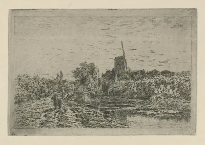 Landschap met molen