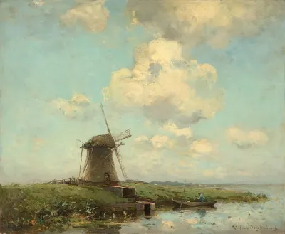 Landschap met molen