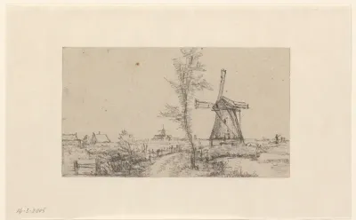 Landschap met molen