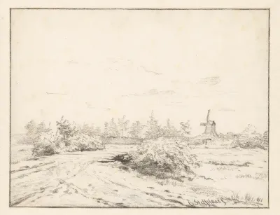 Landschap met molen